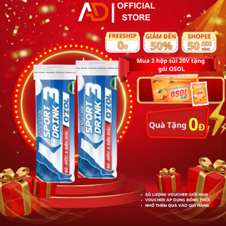 Viên sủi Ion+ Sport Drink O'zol tuýp 10 viên - bù nước và điện giải Chính hãng