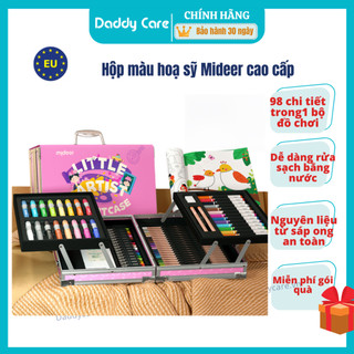 Bút màu hữu cơ cho bé màu sáp mideer artist suitcase, dụng cụ vẽ cho trẻ em từ 2,3,4,5,6,7,8,9 tuổi