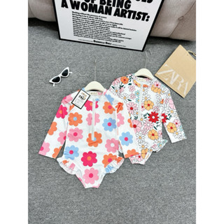  Đồ Bơi Tay Dài Hoa Xinh Bé Gái |Bikini Cho Bé Diện Hè 