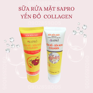 Sữa rửa mặt sapro yến đỏ sữa non collagen