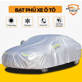 Bạt phủ ô tô tráng nhôm bảo vệ xe ôtô từ 4,5,7 chỗ, bạt phủ trùm kín cao cấp, áo bạc che trùm oto,xe hơi dày dặn - Loại2