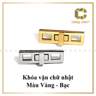 Khóa vặn chữ nhật ngang 6.8x cao 2cm - phụ kiện làm túi xách