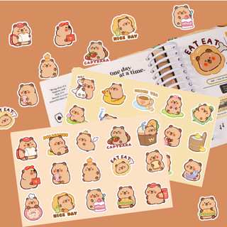 Sticker Capybara thân thiện dễ thương Dùng Để Trang Trí sổ