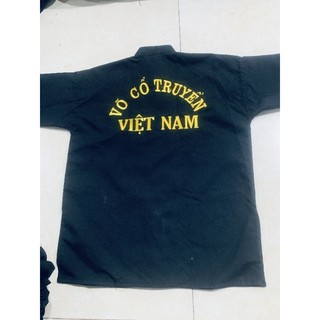Võ phục Cổ truyền 🧵Thêu: VÕ CỔ TRUYỀN VIỆT NAM (gồm: áo, quần, đai nhập môn)