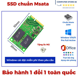 Ổ cứng SSD chuẩn Msata 120G 256G 512G cũ sức khoẻ tốt + tặng kèm ốc bắt main cho ổ cứng M.2 NVMe, Msata