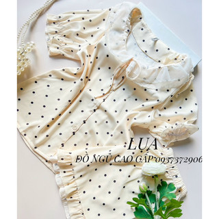 SET LỤA TIỂU THƯ CHẤM BI PHỐI BÈO XINH XẮN - NOIYLUA