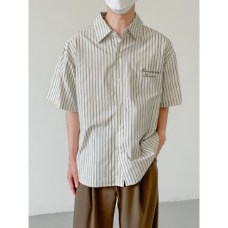 Áo Sơ Mi Kẻ Cộc Tay Have A Nice Day Form Oversize Godmother