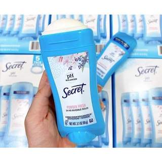 Lăn khử mùi sáp Secret pH Balanced Powder Fresh Invisible Solid 59g