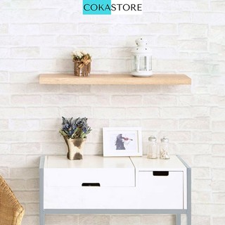 Kệ Treo Tường Thanh Ngang COKASTORE Kích Thước 60x20x2.5cm (Màu Vân Gỗ), Kết Cấu Âm Tường Chắc Chắn, Phụ Kiện Đầy Đủ