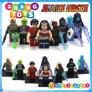 Đồ chơi Xếp hình Brainiac gồm Electro wonder woman - Storm Bullseye - Plastic Man Bane Minifigures Xinh 075 082