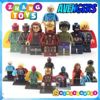 Đồ chơi Xếp hình Ultron Thor Vision Quick Silver - Scarlet Witch Hulk Captain America Iron Man Minifigures Xinh 059 066