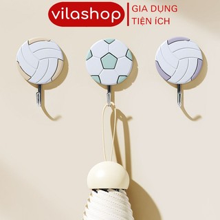 Móc dán tường, vỉ 2 móc dán tường siêu dính hình trái bóng, móc 960