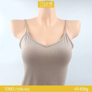 Áo hai dây MB Mabelle 1060 cotton sồi cao cấp form suông