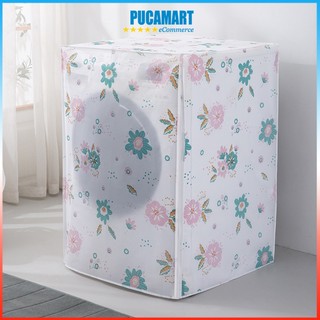 Áo Trùm Máy Giặt PUCA Trong Suốt Mẫu Mới Cao Cấp 5 - 12kg, Tấm Phủ Máy Giặt, Bạt Phủ Máy Giặt Loại Vừa