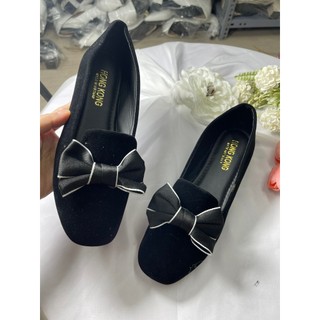 Giày Bệt Nữ Mũi Vuông Có Nơ Mẫu Mới C15