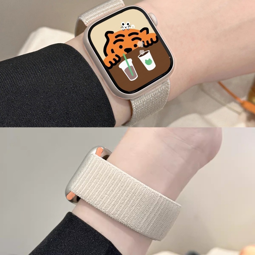 Dây Đeo Nylon Cho Đồng Hồ Thông Minh Apple Watch 49mm 45mm 41mm 44mm 40mm 42mm 38mm Iwatch Series 9 8 Ultra 7 6 5 4 SE