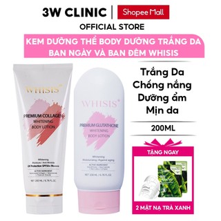 Kem Dưỡng Thể Body Trắng Da Ban Ngày Và Ban Đêm Whisis Premium Whitening Body Lotion 200ml Giúp trắng sáng dưỡng ẩm