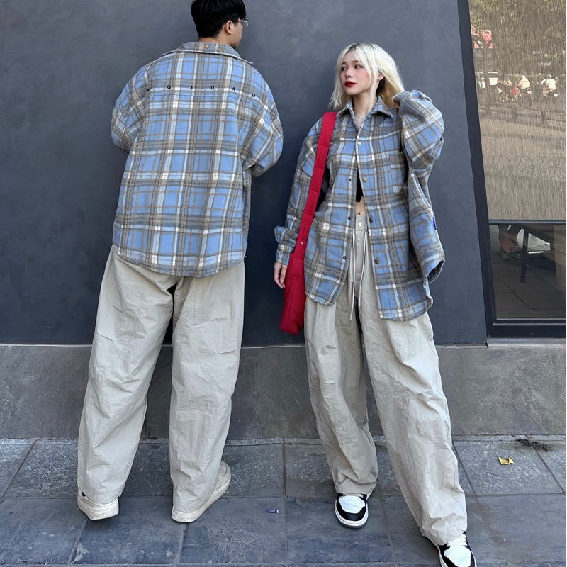 Áo Khoác Sơ Mi Flannel NQ30 Nỉ Dạ Có Nón Và Không Nón Tay Dài Form Rộng Nam Nữ Unisex | BigBuy360 - bigbuy360.vn