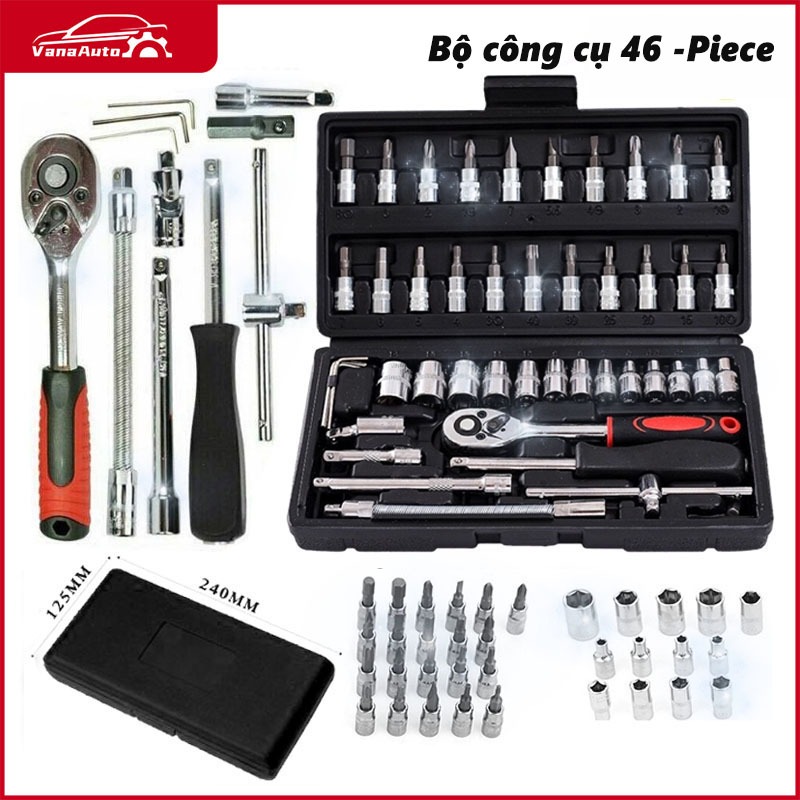 ĐA NĂNG Bộ dụng cụ mở bu lông ốc vít, 40/46 chi tiếc,bộ dụng cụ sửa chữa ô tô xe máy