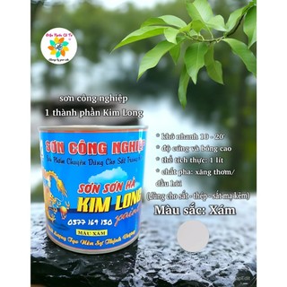 1kg Sơn lót kẽm sơn sắt mạ kẽm công nghiệp Kim Long - sơn sắt mạ kẽm sắt đen - sơn gỗ bàn ghế các loại
