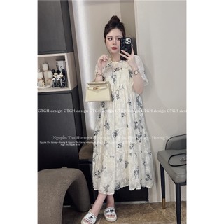 Siuu phẩm váy suông ren nổi so hottt hàng TKCC freesize
