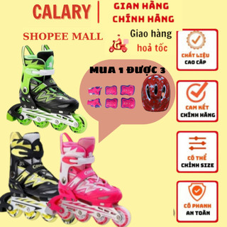 Combo Giày Patin Trẻ Em Cougar 835L Cao Cấp Có Form Chắc Chắn Kèm Bộ Bảo Hộ Tay Chân 6 Món Và Nón Bảo Hộ Cho Bé