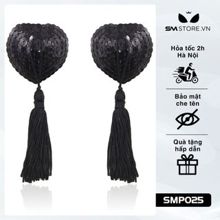 Miếng dán ngực silicon tua rua họa tiết đính kim tuyến - SMP025