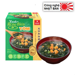 [Công Nghệ Nhật Bản] Canh Rong Biển Tôm Dinh Dưỡng Ăn Liền Miso Asuzac Hộp 10 Gói Nấu Nhanh 3 Phút Tiết Kiệm Tiện Lợi