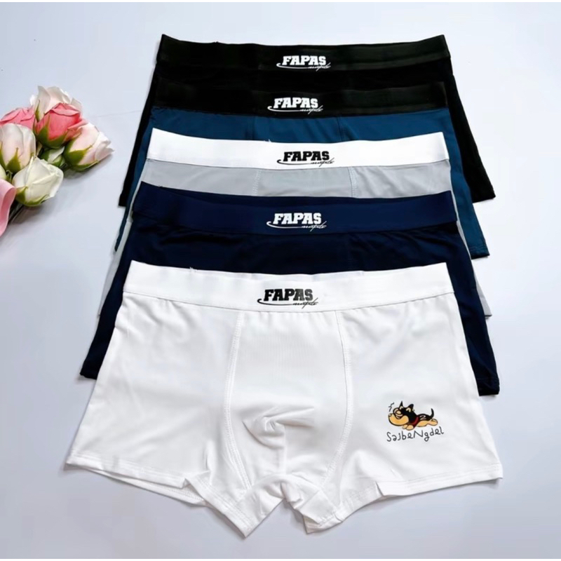 L01- COMBO 5 Quần lót FAPAS boxer nam chất thun lạnh
