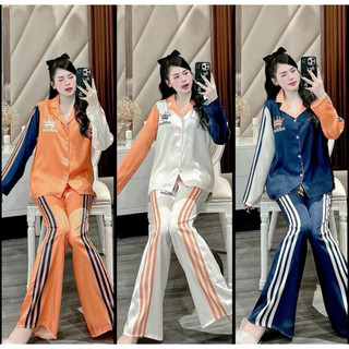 Đồ bộ Pyjama nữ thiết kế in 5D A.di.das hot hit lụa xước cao cấp