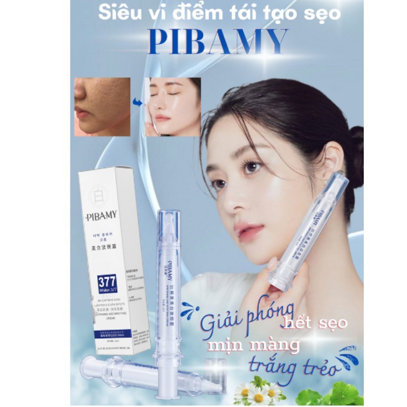 Siêu Vi Điểm Tái Tạo Sẹo Pibamy - Pibamy Tinh Chất Làm Mờ Sẹo Rỗ, Sẹo Đáy Nhọn Giải Phóng Hết Sẹo, Giúp Da Mịn Màng