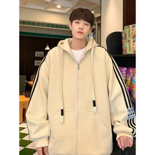 Áo Khoác Nỉ Nam Dày Dẹp Form Rộng Phối 3 Sọc Tay kiểu dáng mới phong cách chts lừ  gkm fashion