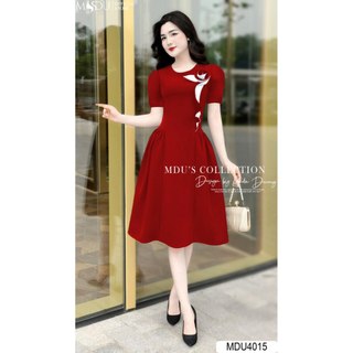  MDU4015 Váy thiết kế thanh lịch và sang trọng với chất liệu Mango Ý cao cấp hàng 2 lớp có lót lụa, mềm mịn.