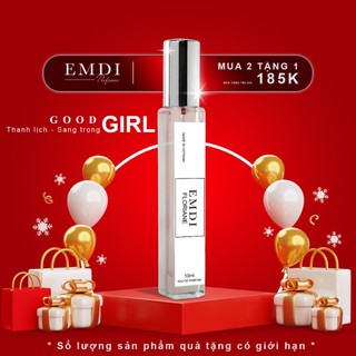 Nước hoa tinh dầu thơm nữ thơm lâu EMDI Floriane 10ml - Nhẹ Nhàng, Lịch Thiệp, Sang Trọng tinh dầu nước hoa thơm lâu nữ