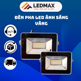 Combo 2 đèn pha led 10w ánh sáng vàng đèn trang trí chiếu sáng sân vườn