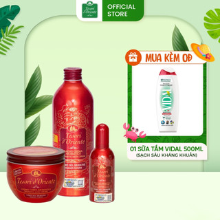 Combo Sữa tắm 500ml kèm Dưỡng thể 300gr và Nước hoa 100ml Tesori d' Oriente chính hãng