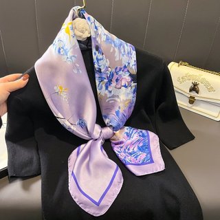 Khăn lụa bandana kích thước 90x90cm chất đẹp đa dụng màu đỏ THY THY STORE