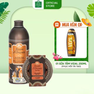 Combo Sữa tắm 500ml và nến thơm 200g Tesori D' Oriente chính hãng nhập khẩu trực tiếp từ Ý