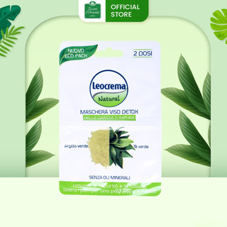 Mặt nạ Đất Sét Leocrema detox dưỡng da ẩm mịn trắng sáng 1 pack 2 gói 7ml