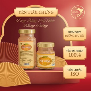 Combo vỉ 10 hũ lẻ Yến sào Phú Hưng vị Đông trùng Không đường tăng cường sinh lực thích hợp cho người tiểu đường