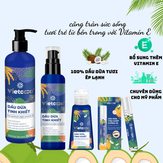 Dầu dừa tinh khiết mỹ phẩm vietcoco chai xịt 130ml