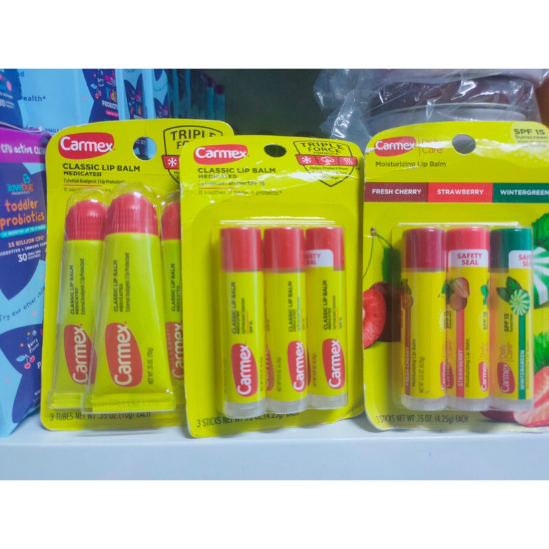 [Bill Mỹ] Son dưỡng Carmex Lip Balm set 3 son