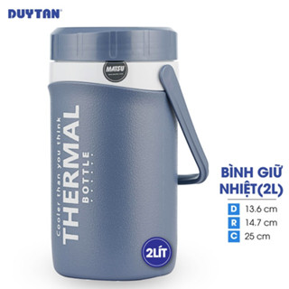 Bình Giữ Nhiệt Nhựa DUY TÂN Matsu 2 lít Có Vòi, Phích Giữ Nhiệt (13.6 x 14.7 x 25 cm)