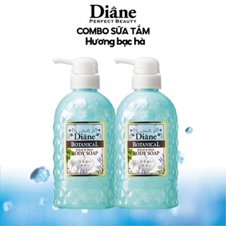 Combo 2 Sữa tắm thiên nhiên cấp ẩm cho da khô nhạy cảm Moist Diane Botanical Refresh & Moist - 500ml