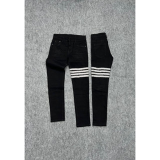 Quần jeans nam đính đá 4 vạch may thêu 4cúc Hot Neww