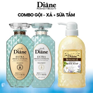 Combo gội xả sạch dầu Moist Diane Extra Fresh & Hydrate Sữa Tắm Moist Diane Botanical Sicilian
