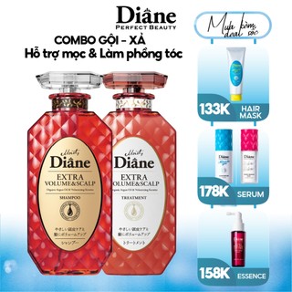 Cặp gội xả Hỗ Trợ Mọc Tóc và Làm Phồng Tóc Moist Diane Extra Volume & Scalp 450ml x 2