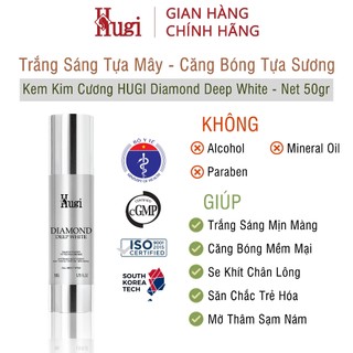 [HuGi] Kem Kim Cương Trắng Hồng Căng Bóng Mờ Thâm Nám Thu Nhỏ Chân Lông Trẻ Hóa Da 50g (Mẫu Mới)