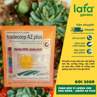 Phân bón vi lượng cho hoa hồng - Amino AZ Plus bổ sung vi lượng sắt, mangan, đồng, kẽm thiết yếu