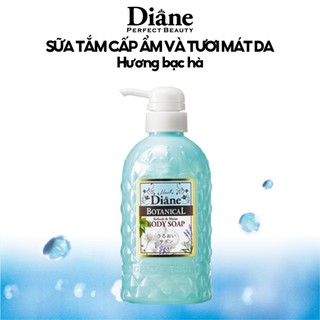 Sữa tắm cấp ẩm hương bạc hà cho da khô nhạy cảm Moist Diane Botanical Refresh & Moist - 500ml